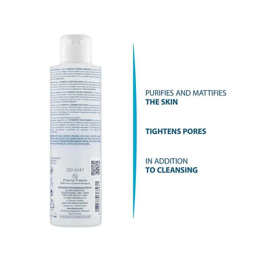 Ducray Keracnyl Purifying Lotion Жирная кожа с несовершенствами 200 мл: цены и характеристики