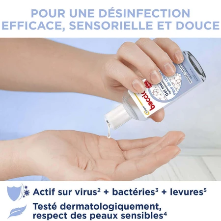 Baccide Gel Mains Désinfectant Hydroalcoolique Fleur de coton Peaux sensibles 100ml: цены и характеристики