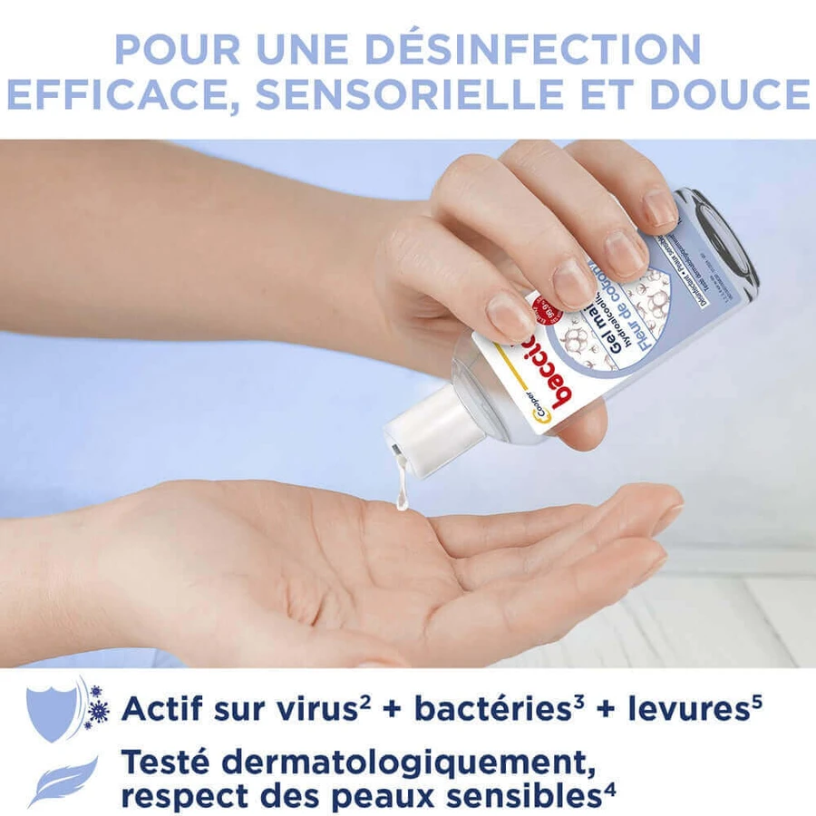 Baccide Gel Mains Désinfectant Hydroalcoolique Fleur de coton Peaux sensibles 100ml: цены и характеристики