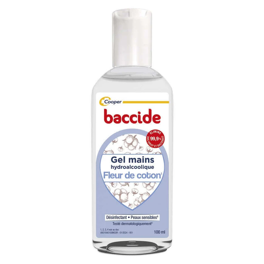 Baccide Gel Mains Désinfectant Hydroalcoolique Fleur de coton Peaux sensibles 100ml: цены и характеристики