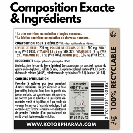 Kotor Pharma Нігті та волосся 60 капсул: ціни та характеристики