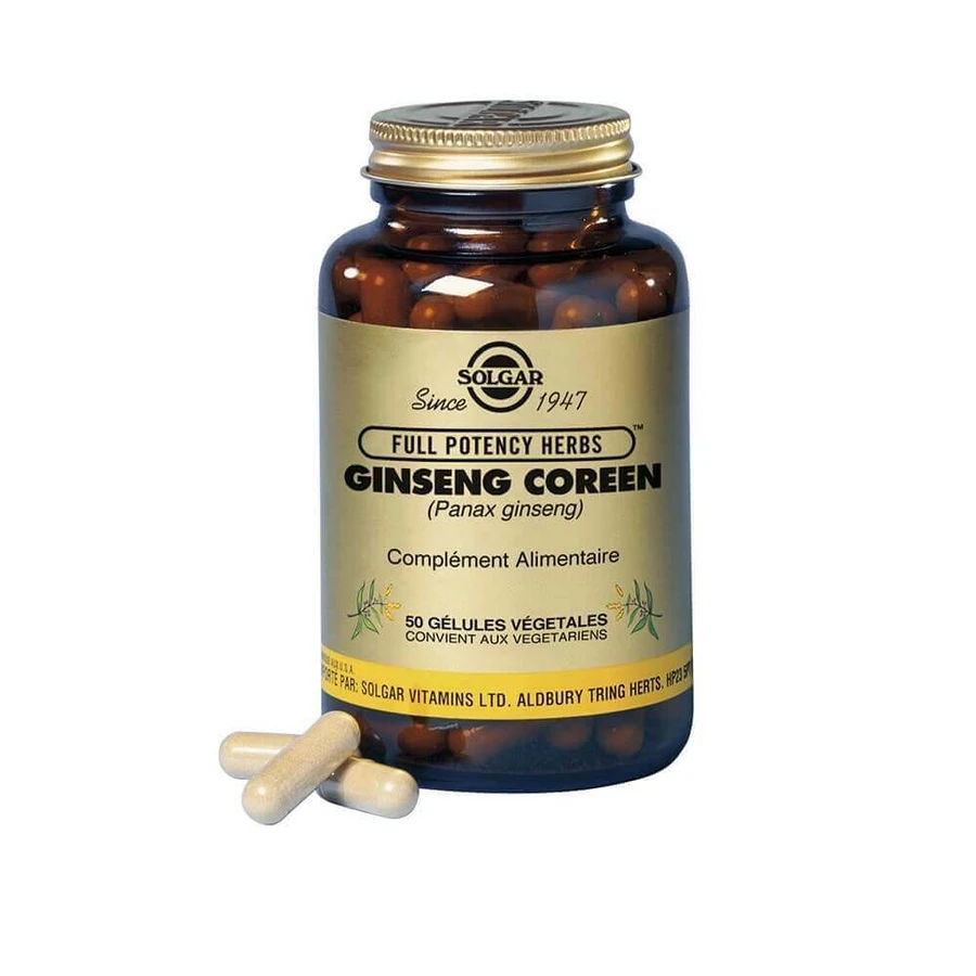 Solgar Женьшень Coreen Panax Fph 50 Vitalité Energie 50 gélules végétales: ціни та характеристики