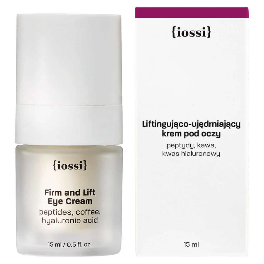 Iossi Firm and Lift Eye Cream, крем для підтяжки та зміцнення шкіри навколо очей, пептиди, кава та гіалуронова кислота, 15 мл: ціни та характеристики