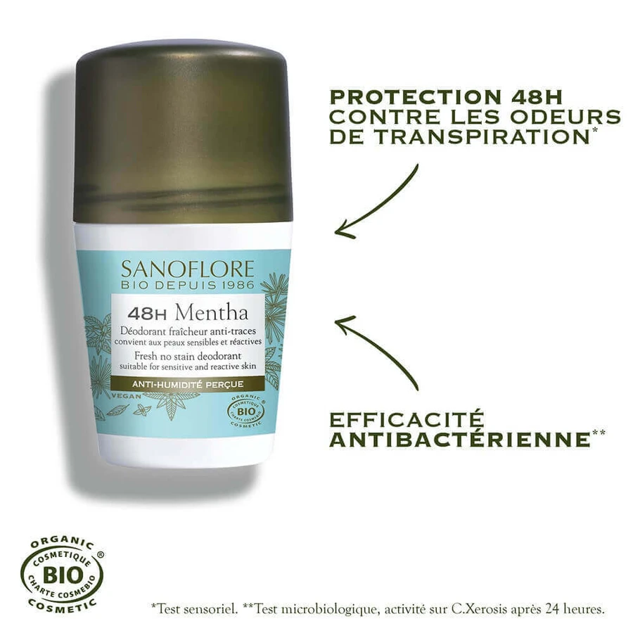Дезодорант Sanoflore Дезодорант 48h Organic Mentha Дезодорант для жінок та чоловіків 2х50мл: ціни та характеристики