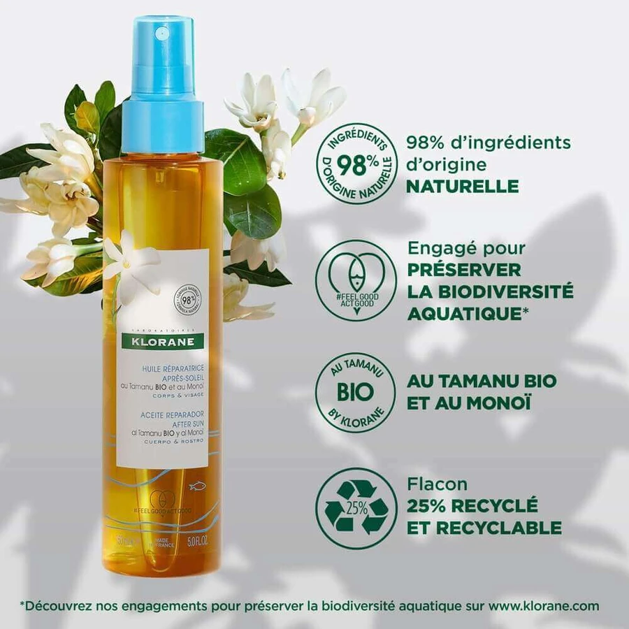 Klorane After-Sun Restructuring Oil 150ml: цены и характеристики