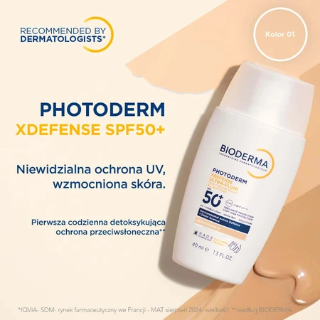 Bioderma Photoderm XDefense, ультралегкий флюид с детоксицирующим действием, цвет 01, SPF 50+, 40 мл: цены и характеристики