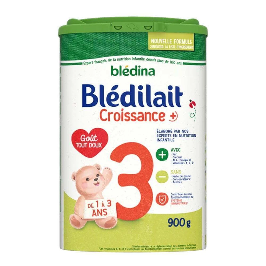 Blédina Bledilait Crescita+ Молочный порошок мягкого вкуса от 1 до 3 лет 900 г: цены и характеристики