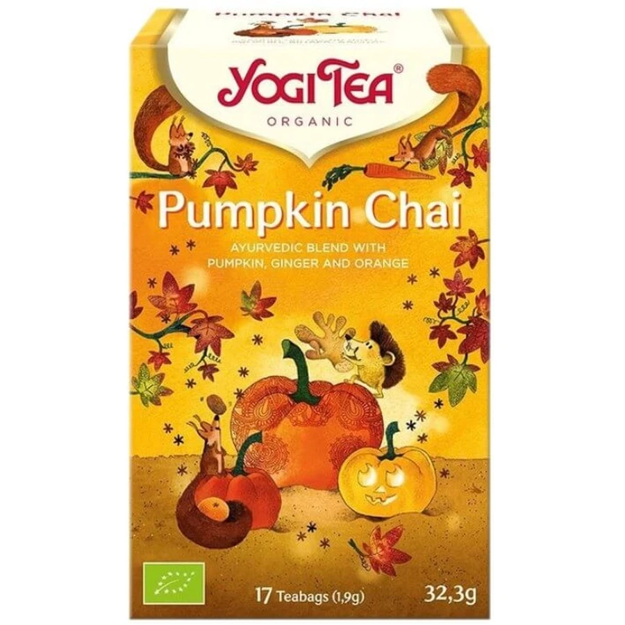 Органічний чай Осінні смаки Yogi Tea Pumpkin Chai, пакетик, №17 : ціни та характеристики