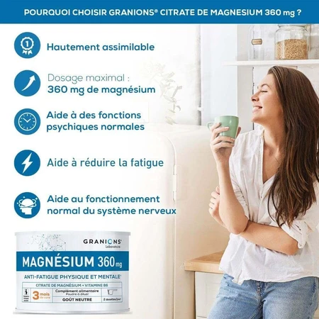 Granions Magnesium физическая и умственная усталость 360 мг: цены и характеристики