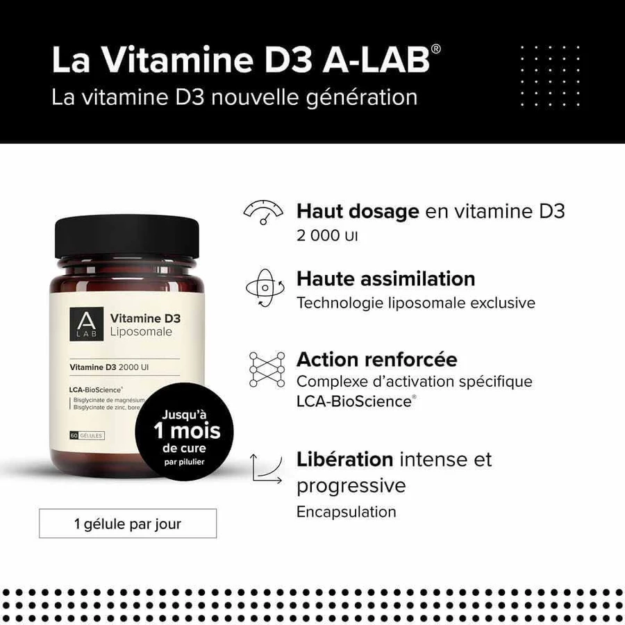 A-LAB Витамин D3 липосомальный 2000IU Natural Defence Immunea 60 капсул: цены и характеристики