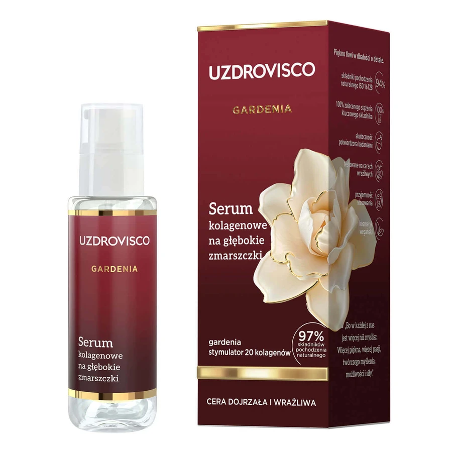 Uzdrovisco Gardenia, коллагеновая сыворотка от глубоких морщин, 30 мл: цены и характеристики