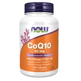 Now Foods CoQ10 60 мг, коензим Q10 з омега-3, 120 капсул