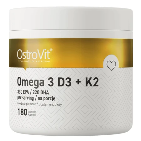 OstroVit Омега 3, D3 + K2, 180 капсул: цены и характеристики