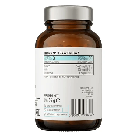OstroVit Pharma Магній цитрат + посталій + B6 P-5-P, 90 капсул: ціни та характеристики
