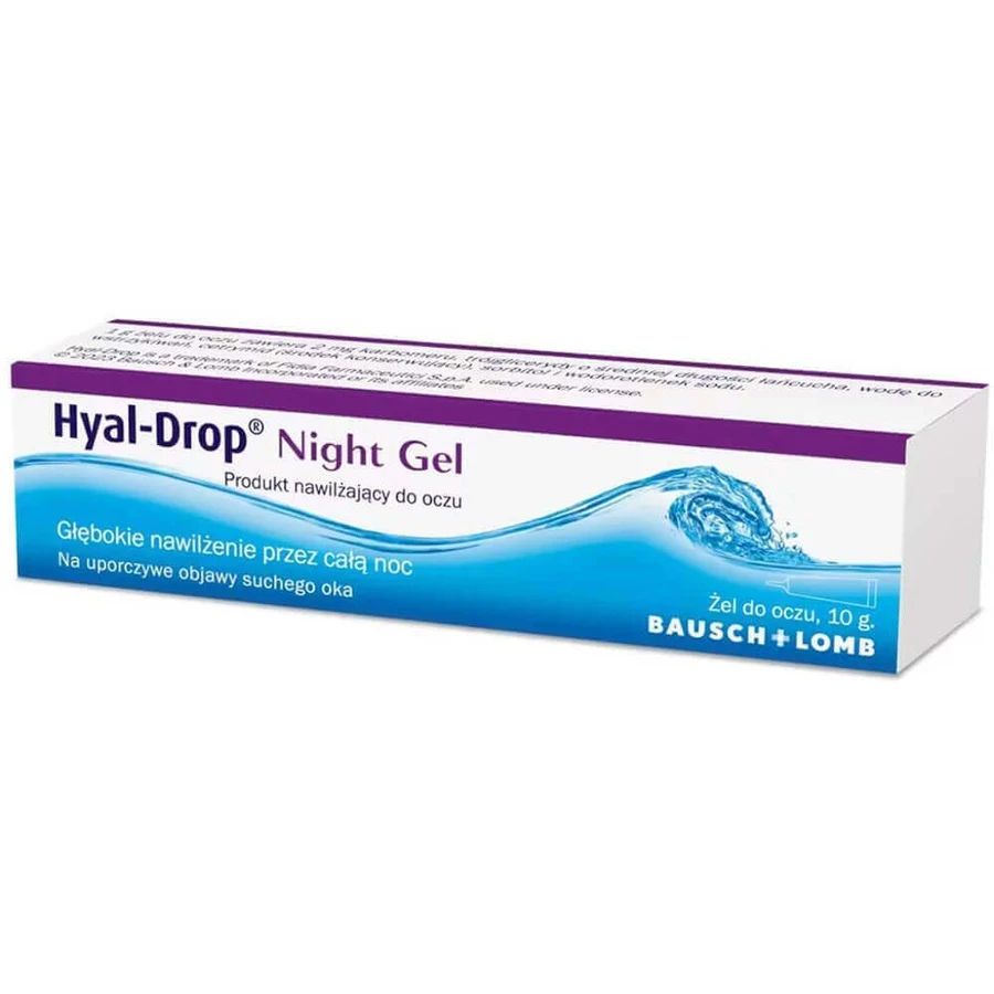 Hyal-Drop Night Gel, зволожуючий гель для шкіри навколо очей, 10 г: ціни та характеристики
