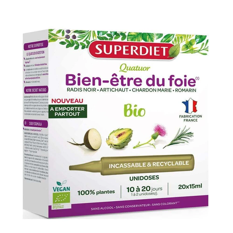 Монодозы Superdiet Organic Daily Wellness от Quator 20 15 мл: цены и характеристики