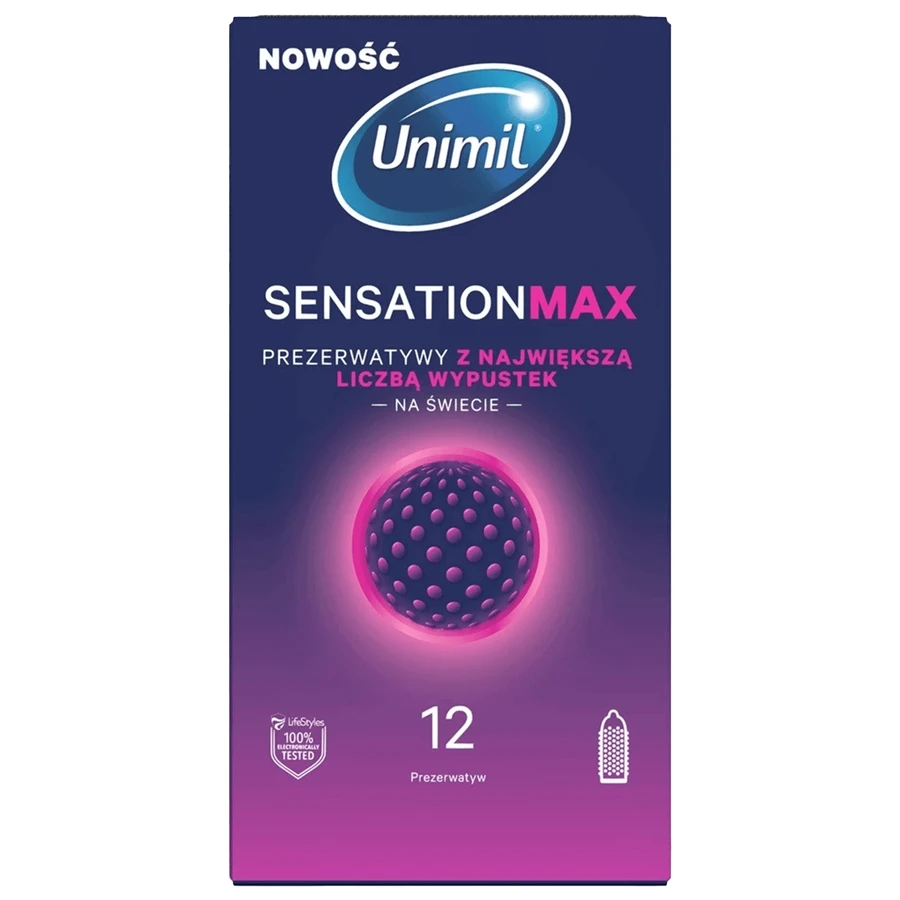 Unimil Sensation Max, латексные презервативы с трубочкой, 12 штук: цены и характеристики
