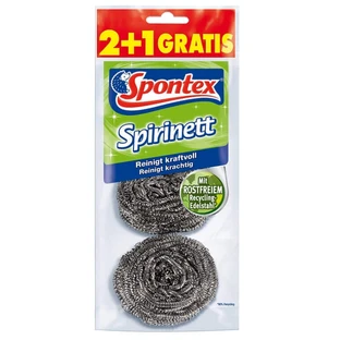 Spontex, Губка для чищення поверхонь з нержавіючої сталі, 3 шт.