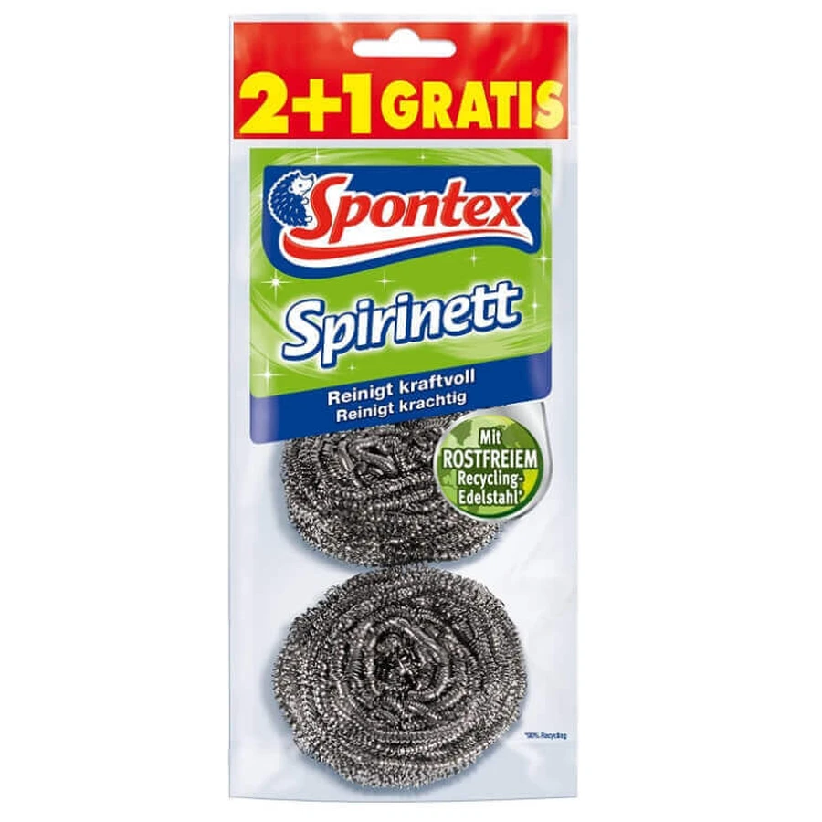 Spontex, Губка для чищення поверхонь з нержавіючої сталі, 3 шт.: ціни та характеристики