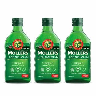 Омега 3 Moller's Norwegian Diet Food, старше 3 лет, натуральный вкус, 3 х 250 мл