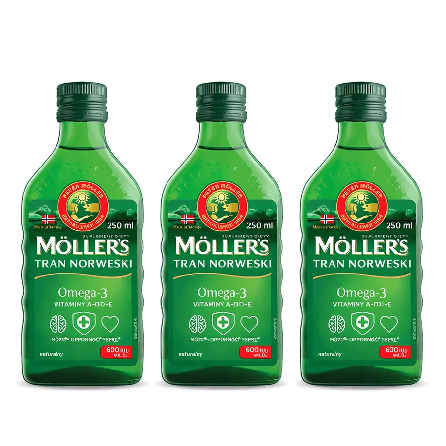 Омега 3 Moller's Norwegian Diet Food, старше 3 лет, натуральный вкус, 3 х 250 мл: цены и характеристики