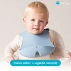B.Box, нагрудник силіконовий з відкритою кишенею, висувний, синій, від 4 місяців, 1 шт.: ціни та характеристики