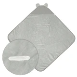 Babymatex, ковдра з мікрофібри з капюшоном для переноски Koala Muslin, 95 см x 95 см, сіра
