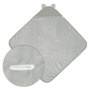 Babymatex, ковдра з мікрофібри з капюшоном для переноски Koala Muslin, 95 см x 95 см, сіра