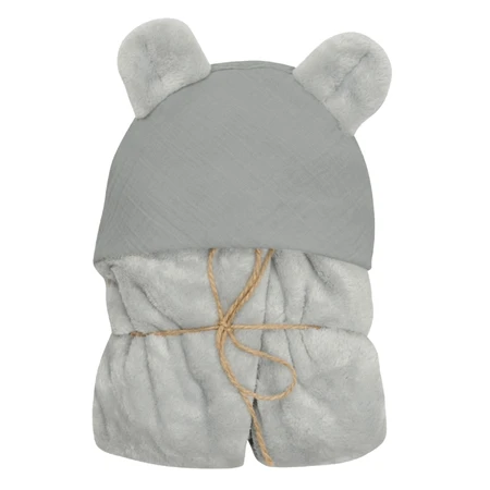 Babymatex, ковдра з мікрофібри з капюшоном для переноски Koala Muslin, 95 см x 95 см, сіра: ціни та характеристики