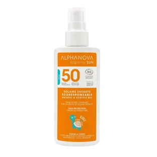 Молочко для загара Alphanova Organic Sun Kids SPF50 с ароматом ванили и абрикоса 125 мл