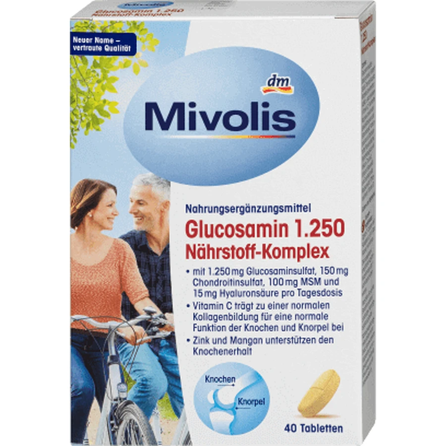 Глюкозамін Mivolis Glucosamin, 40 табл.: ціни та характеристики