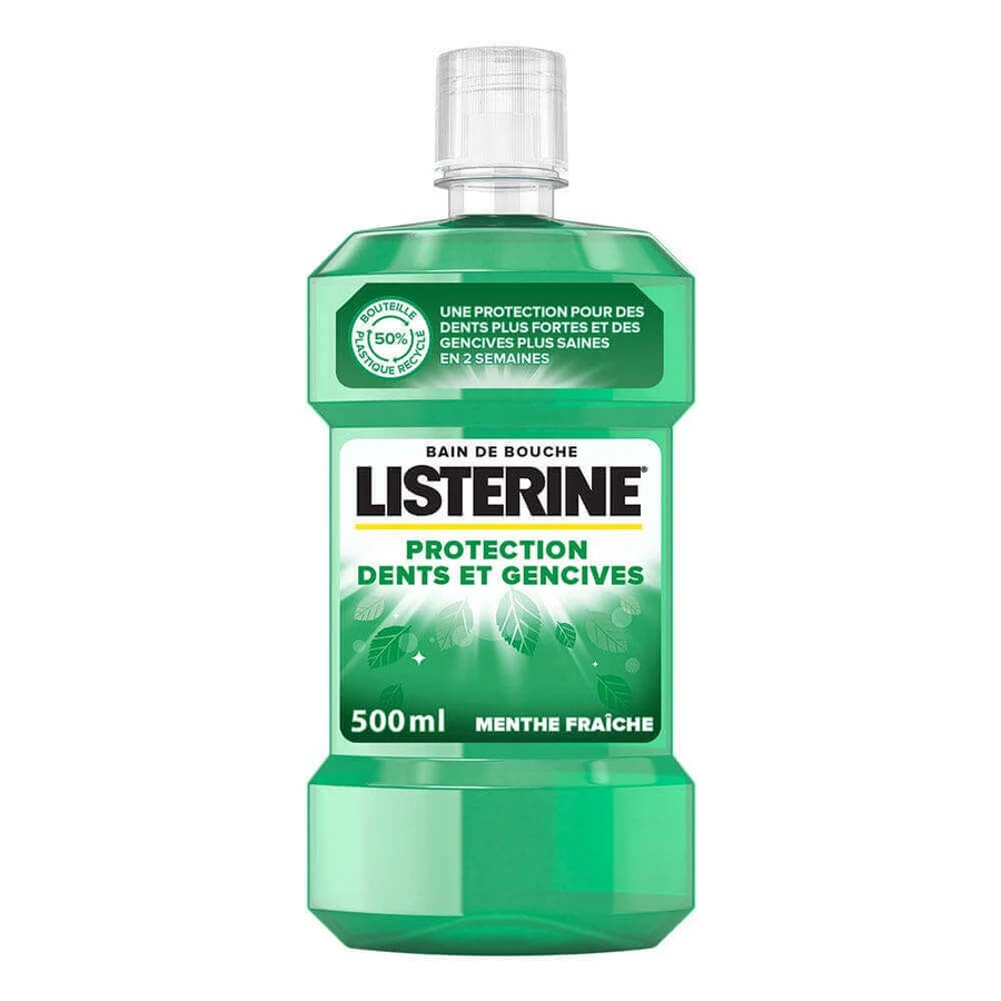 Listerine Defence Захист для зубів і ясен у ванні зі свіжою м'ятою 500 мл: ціни та характеристики