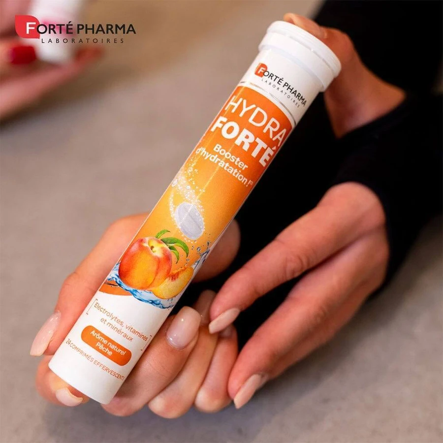 Forté Pharma Hydra Forté Hydration Booster Натуральный персиковый вкус 24 шипучие таблетки: цены и характеристики