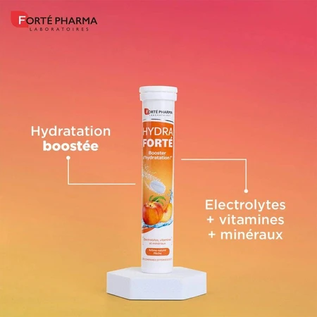 Forté Pharma Hydra Forté Hydration Booster Натуральный персиковый вкус 24 шипучие таблетки: цены и характеристики