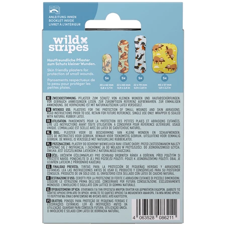 Wild Stripes Kids Sensitive, пластирі для дітей з тваринами, 20 шт.: ціни та характеристики