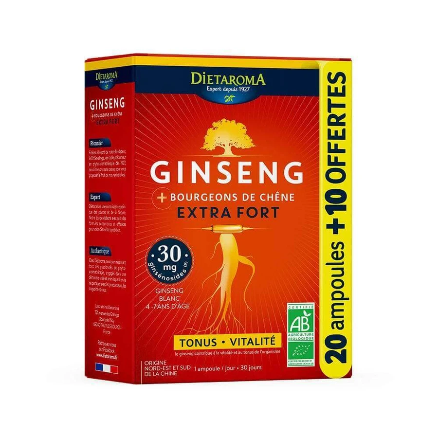 Dietaroma Ginseng Extra Strength Tonus Vitality 30 ампул: цены и характеристики