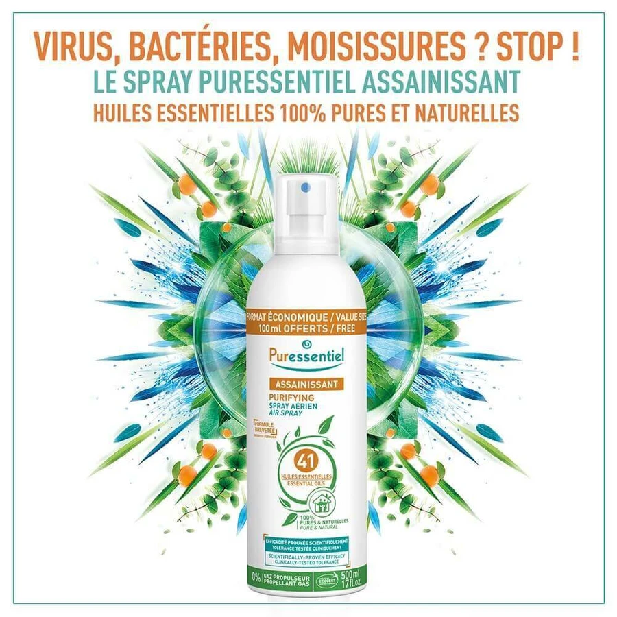 Puressentiel Очищающий спрей для воздуха с 41 эфирным маслом 500 мл: цены и характеристики