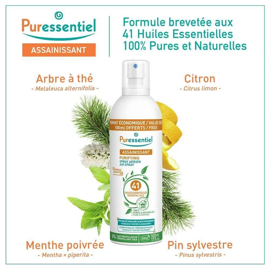 Puressentiel Очищающий спрей для воздуха с 41 эфирным маслом 500 мл: цены и характеристики