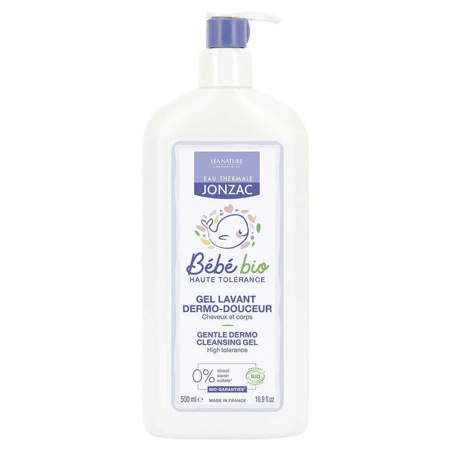 Термальна вода Jonzac Baby Gentle Derma Очищуючий гель для тіла та волосся гіпоалергенний біо 500мл: ціни та характеристики