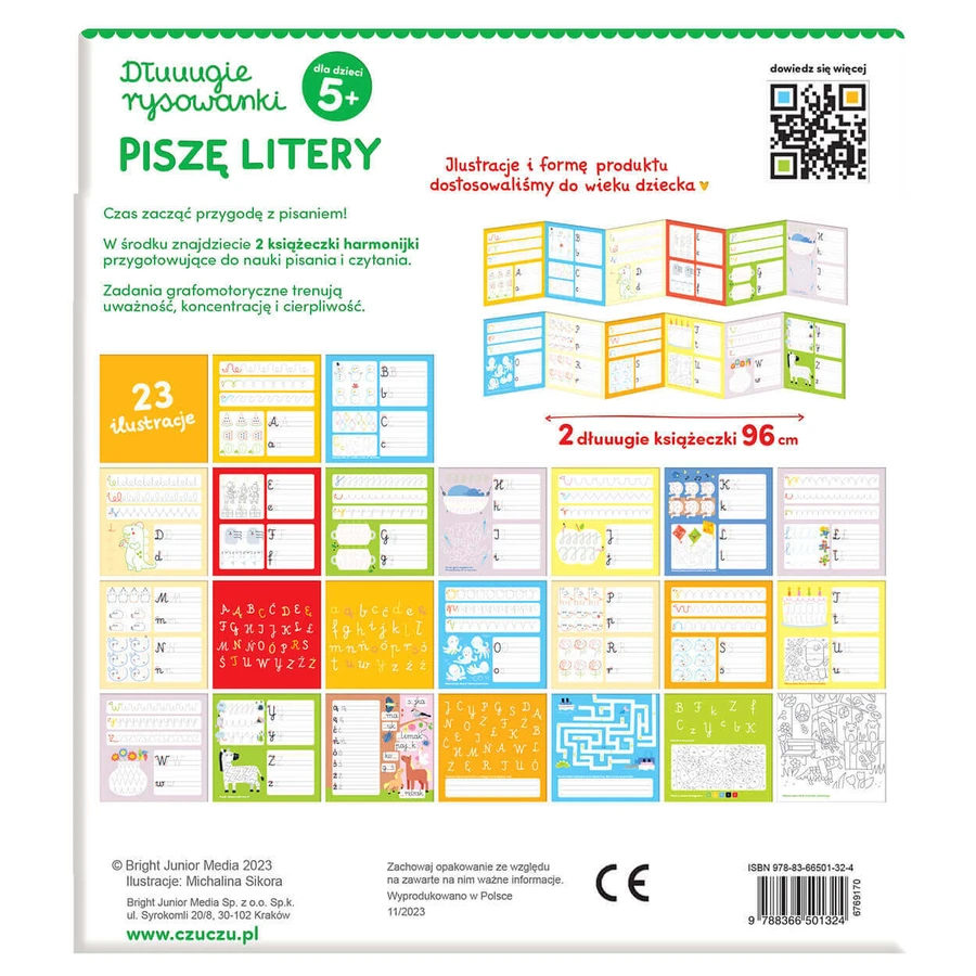 CzuCzu Dłuuugie rysowanki Piszę litery, 2 книги для детей, от 5 лет: цены и характеристики