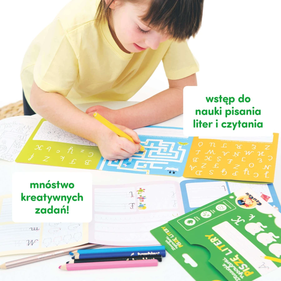 CzuCzu Dłuuugie rysowanki Piszę litery, 2 книги для детей, от 5 лет: цены и характеристики