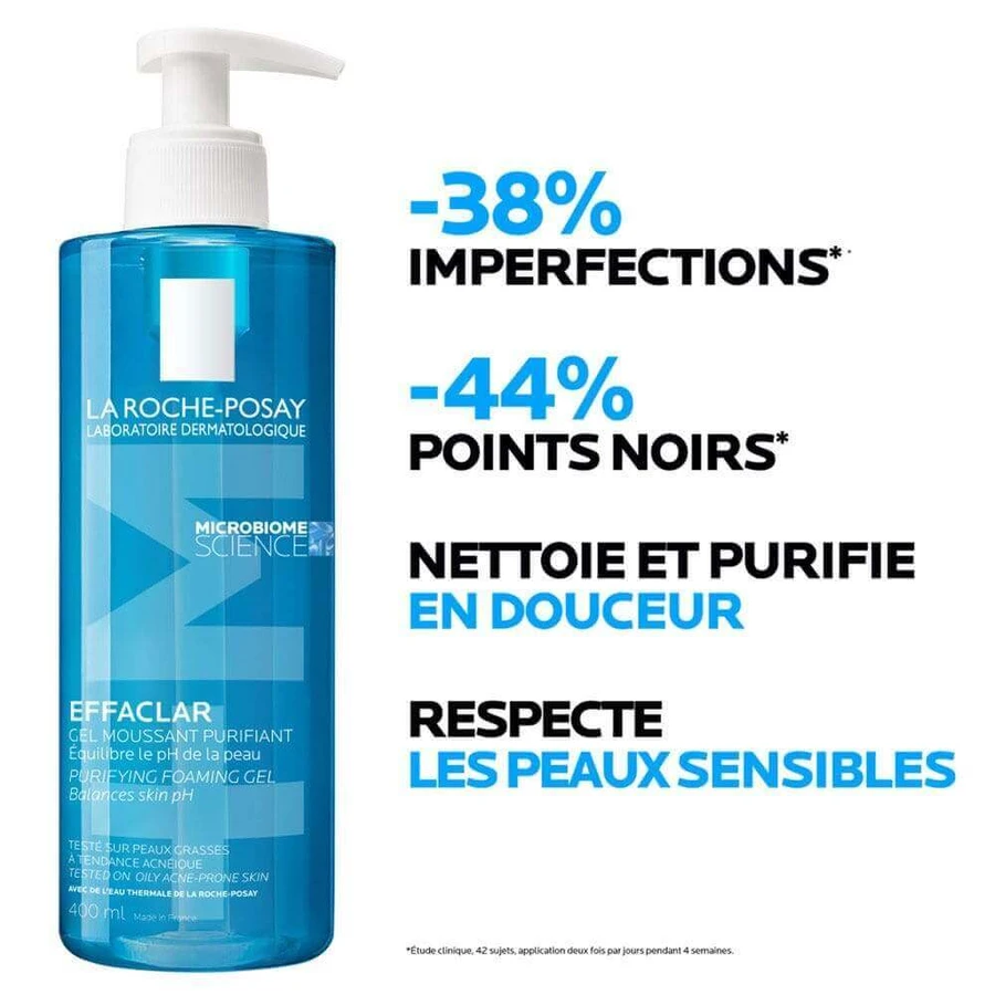 La Roche-Posay Еффаклар Еффаклар Пінний очищуючий гель для обличчя Жирна шкіра, схильна до акне 2х400мл: ціни та характеристики
