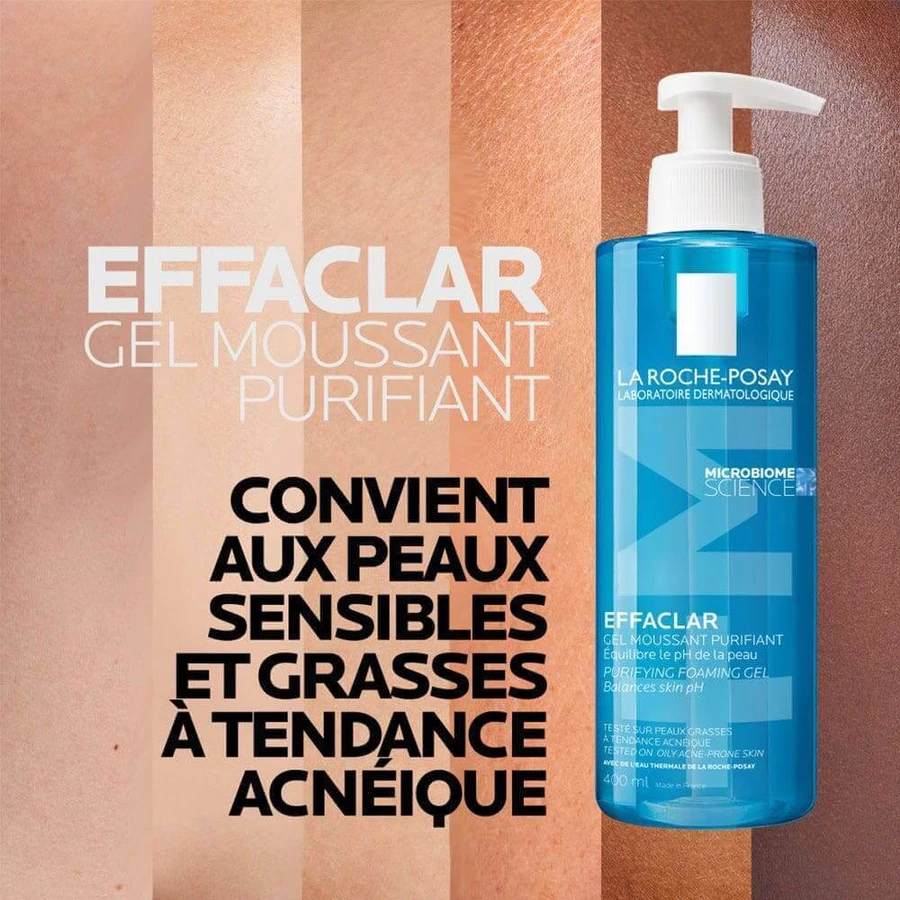 La Roche-Posay Еффаклар Еффаклар Пінний очищуючий гель для обличчя Жирна шкіра, схильна до акне 2х400мл: ціни та характеристики