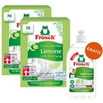 Набор Frosch, Таблетки для посудомоечных машин, Classic, лайм, 2 x 70 шт + жидкость для мытья посуды, миндаль, 500 мл бесплатно: цены и характеристики