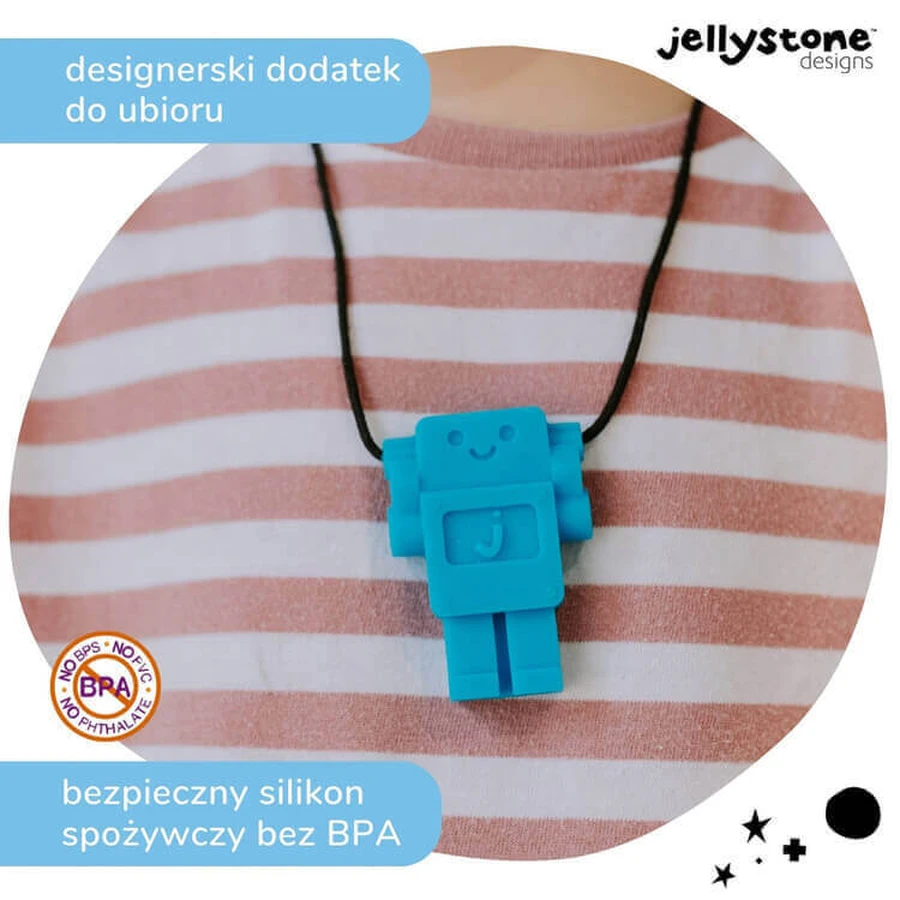 Jellystone Designs, антистрессовый кулон, робот, синий, от 3 лет, 1 штука: цены и характеристики