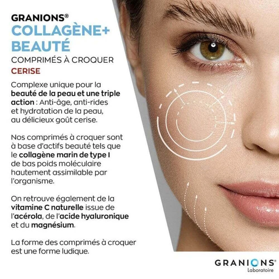 Granions Collagen+ Beauty Cherry 120 жевательных таблеток: цены и характеристики