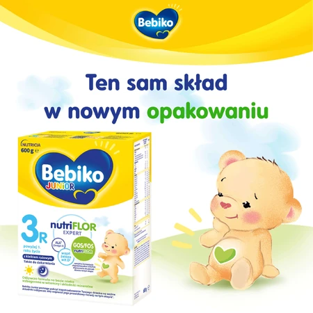 Набір Bebiko Junior 3R Nutriflor Expert, поживна молочна суміш з рисовою кашею, від 1 року, 3 х 600 г + Boon, пляшечка з соломинкою Swig, 265 мл безкоштовно: ціни та характеристики