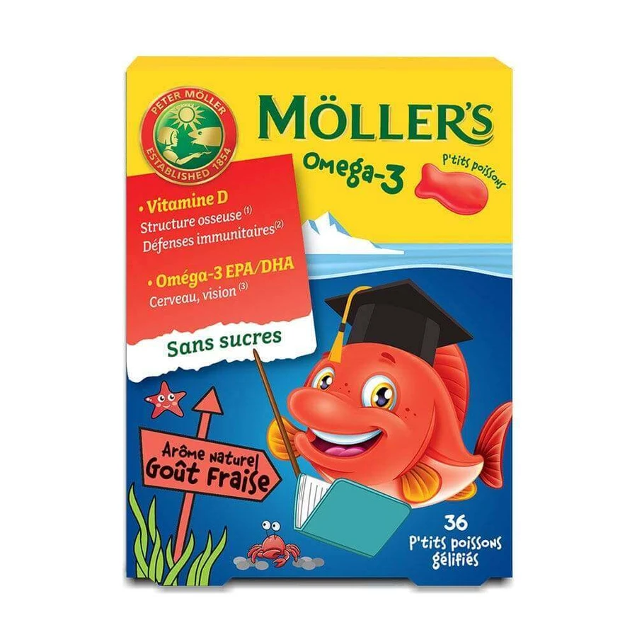Moller'S Omega 3 без сахара 36 желейных рыб: цены и характеристики