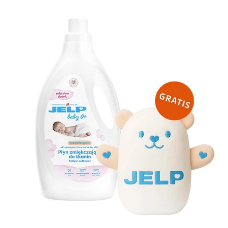 Jelp Baby 0+, гіпоалергенний пом'якшувач, ніжний на дотик, 2 л + плюшевий ведмедик у подарунок: ціни та характеристики