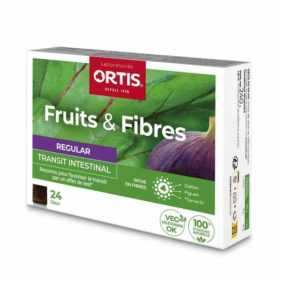Ortis Fruit & Fibre Regular Intestinal Transit 24 кубика: цены и характеристики